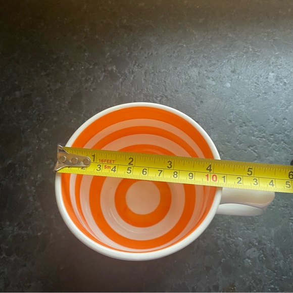 Anthropologie Molly Hatch “you are so lovely “ Mug with orange stripes - Picture 5 of 5